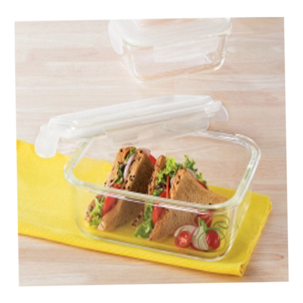 Borosil Microwavable Klip-n-Store Rectangle (0.37 L)