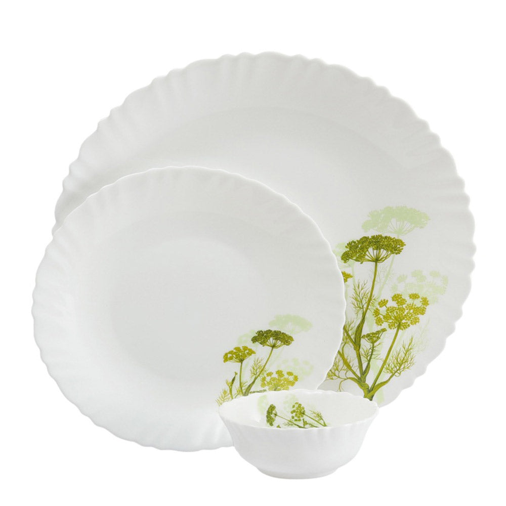 Roxx Opal Tropical Forest 18 Pcs With Full Plate Dinner Set