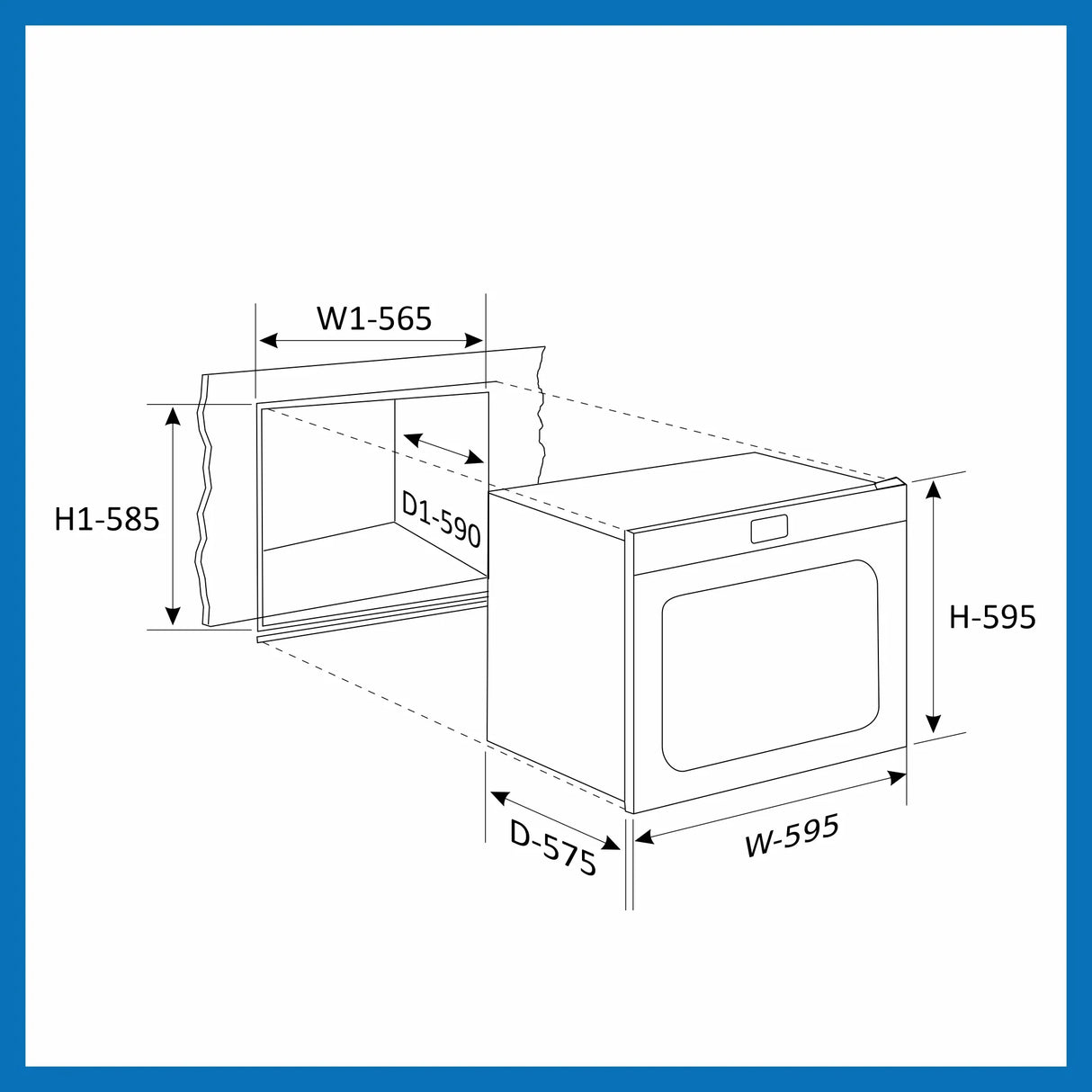 Built-in Oven 78L with Motorised Rotisserie Turbo Fan Multi-function (BO-660MRTBL)