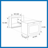 Built-in Oven 78L with Motorised Rotisserie Turbo Fan Multi-function (BO-660MRTBL)