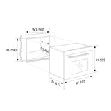 Built-in Air Fryer Oven 60L with Convection Fan 3 Knob Control (BO662AF)