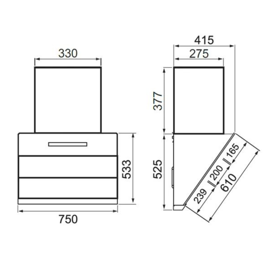 Glen CH 6073 SX AC 75cm Auto Clean