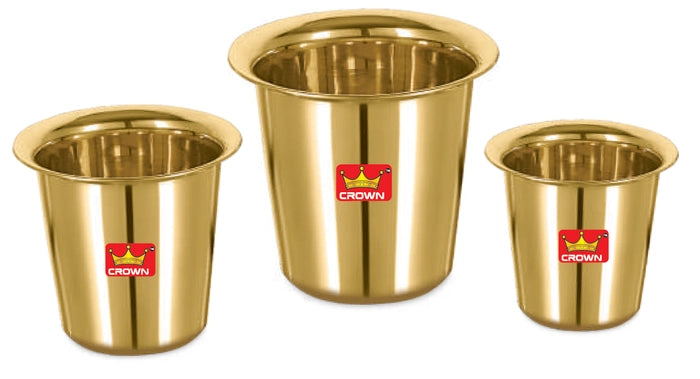 Rampatra Tumbler – Premium Brass Tea Glass, Sizes 0, 1, 2