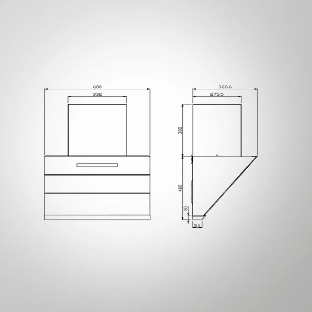 ALBURY Super 60 DC Filterless Smart Chimney | 60 cm Wall-Mounted, 1480 m³/hr, Auto Clean, Gesture Control, Matte Black Glass