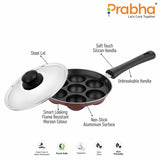 Astrid Nonstick Appapatrum With Steel Lid 12 Craters