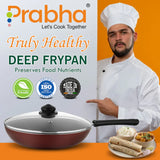 Prabha Astrid Nonstick Deep Frypan With Glass Lid 2L, 26cm