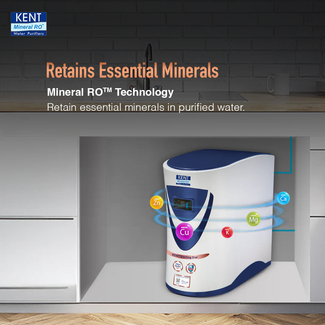 Sterling Star Under the Counter RO Water Purifier – RO+UV+UF+TDS Control+Alkaline+Copper, Digital Purity Display, 6L