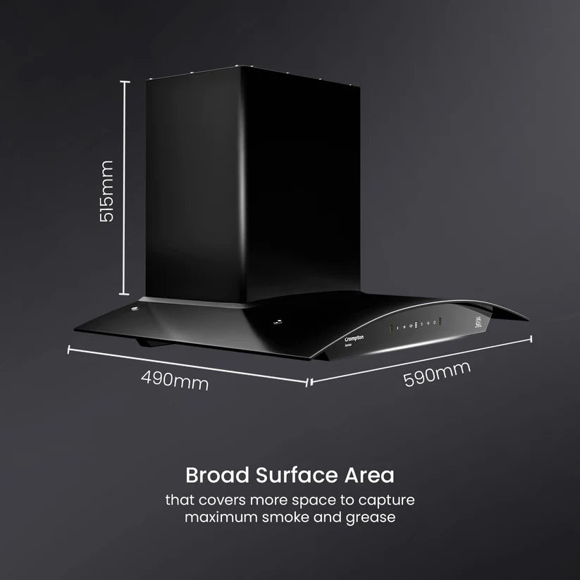 CHD-AEC60FLE-IND Aeries Curved 60cm Filterless Chimney