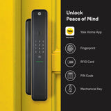 Yale Luna Pro Smart Lock with Fingerprint, PIN, RFID and Manual Key (Bluetooth Module and Wifi Bridge Included)