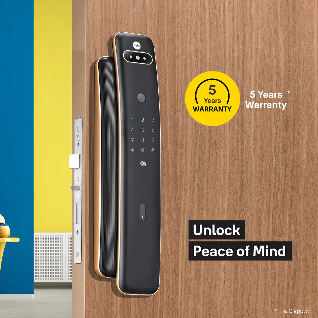 Luna Pro+ Smart Lock with Face scan technology, Fingerprint, PIN, RFID and Manual Key (Bluetooth Module and Wifi Bridge Included)