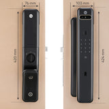 Luna Pro+ Smart Lock with Face scan technology, Fingerprint, PIN, RFID and Manual Key (Bluetooth Module and Wifi Bridge Included)