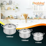 Apple Handi Plain With Steel Lid Set 1500ml