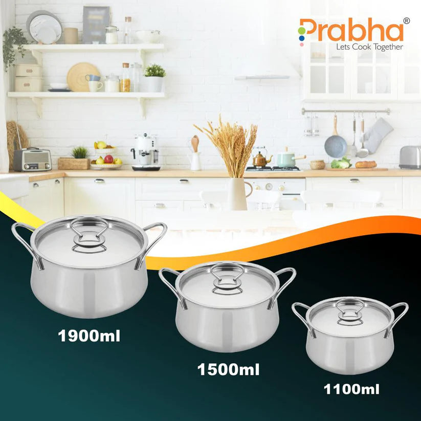 Apple Handi Plain With Steel Lid Set 2 Pcs (1.1Ltr / 1.5Ltr)