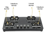 Shine Four Burner Gas Stove/Hob Top Auto Ignition