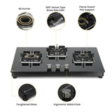 Shine Three Burner Gas Stove/Hob Top Auto Ignition