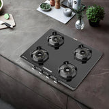 Regal Pro 4 Burner Gas Stove Toughened Glass Cooktop Manual Ignition