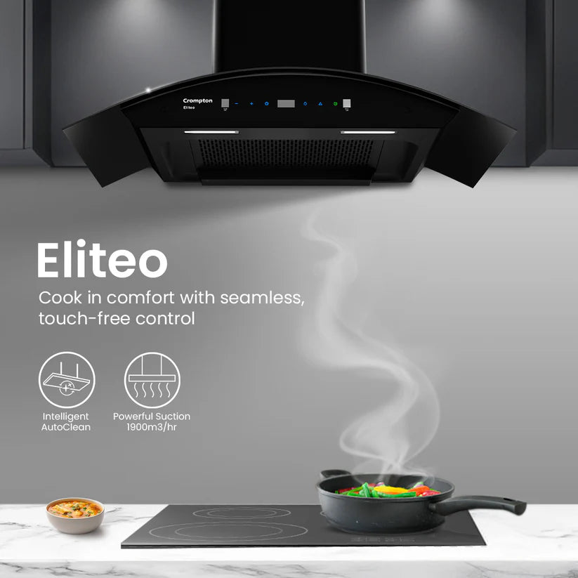 CHD-ELC75FLE-IND 75cm Eliteo Curved Series Filterless Wall Mounted Chimney