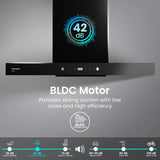 CHD-ELB75FLE-IND 75cm Filterless Wall Mounted Chimney Eliteo Box Series
