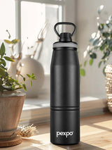 Pexpo Altros Hot & Cold Water Bottle 940ML KNIGHT BLACK