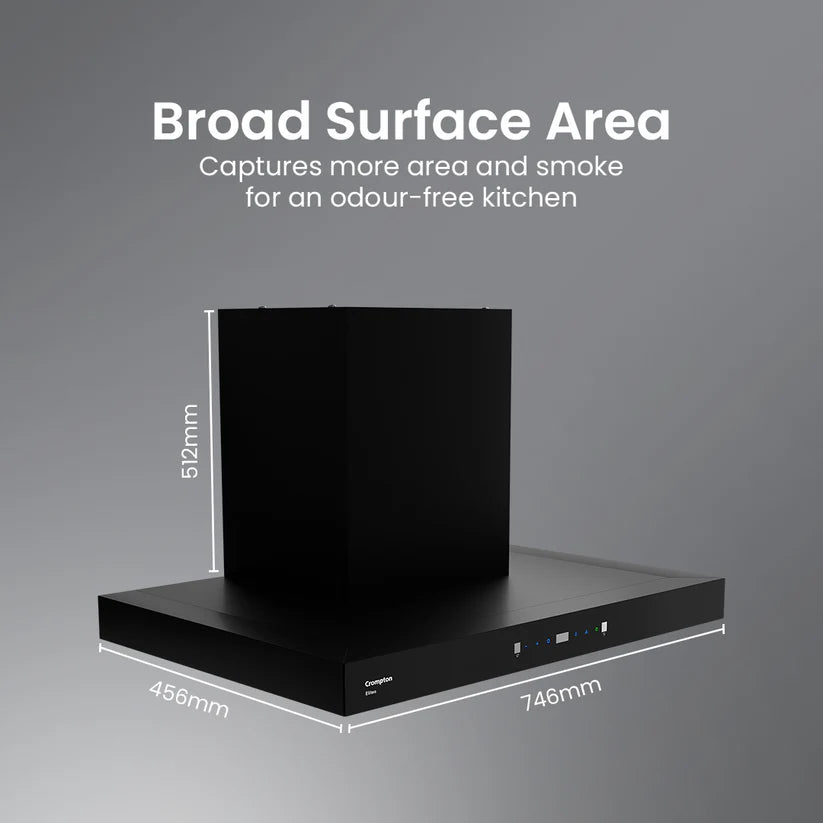 CHD-ELB75FLE-IND 75cm Filterless Wall Mounted Chimney Eliteo Box Series