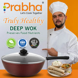 Astrid Nonstick Deep Wok With Glass Lid 4.5L, 28cm