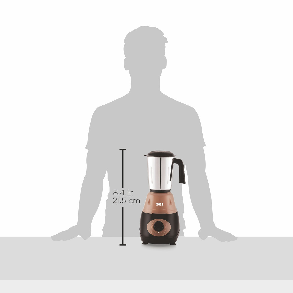 Bravo 500W Mixer Grinder with Powerful Motor, 3 SS Jars B274