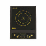 BOSS Chefmax 1600 Watts Induction Cooktop, Menu Option, Soft Touch Button, temperature adjustment, Black B535
