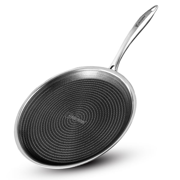 Hitech Tri-Ply Stainless Steel Non-Stick Dosa Tawa 32cm, PFAS-free, Eterna coating - Induction Bottom  32 cm BG-31136-MM