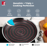 Hitech Tri-Ply Stainless Steel Non-Stick Prism Frypan, 24cm - Induction Bottom - BG-31146-MM