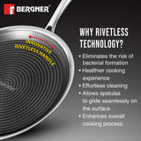 Hitech Tri-Ply Stainless Steel Non-Stick Dosa Tawa 32cm, PFAS-free, Eterna coating - Induction Bottom  32 cm BG-31136-MM
