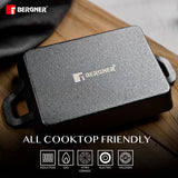 Cook & Share Cast Iron Mini Frypan, Comes with Wooden Tray - Induction Bottom  BG-34213-BK