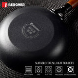 Odin Lightweight Iron Frypan with Wooden Coated Handle - Induction Bottom BG-34433-BK