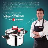 Capri Tri-Ply Pressure Cooker with Low and High Pressure Settings, Safety Lock BGIN-0620