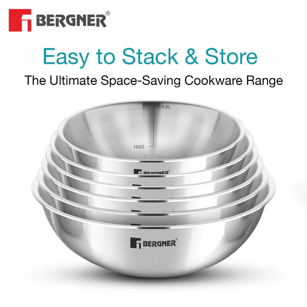 Argent Tri-Ply Stainless Steel 16cm Tasra without Lid, Less Oil Use - Induction Bottom  BGIN-1220