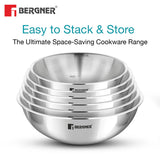 Argent Tri-Ply Stainless Steel 16cm Tasra without Lid, Less Oil Use - Induction Bottom  BGIN-1220