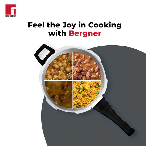 Pura Stainless Steel Outer Lid Pressure Cooker, Tri-Ply Induction Bottom BGIN-1860