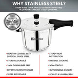 Pura Stainless Steel Outer Lid Pressure Cooker, Tri-Ply Induction Bottom BGIN-1863