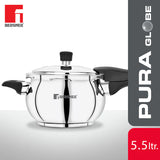 5.5L Pura Stainless Steel Belly Shape Outer Lid Pressure Cooker, Tri-Ply Induction Bottom  BGIN-1868