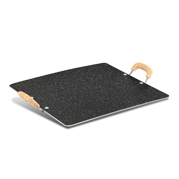 Bellini Plus Aura Non-Stick Patri Tawa, Consumes Less Oil - Gas Stove Compatible BGIN-2213-BK