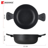 Senator Die-Cast Non-Sticka Kadai With Glass Lid, Minimal Oil Use for Healthy Cooking - Induction Bottom 24 cmBGIN-2570
