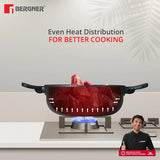 Senator Die-Cast Non-Sticka Kadai With Glass Lid, Minimal Oil Use for Healthy Cooking - Induction Bottom 24 cmBGIN-2570