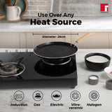 Bellini Plus Aura 5-Layer Non-Stick Dosa Tawa, Thickness 4mm - Induction Bottom-BGIN-31250-BK