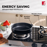 Plus Aura 5-Layer Non-Stick Deep Frypan with Glass Lid - Induction Bottom  24 cm / 2.4 L BGIN-31275-BK
