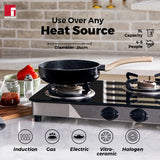 Bellini Plus Aura 5-Layer Non-Stick Deep Frypan with Glass Lid - Induction Bottom 26 cm / 3 L BGIN-31276-BK