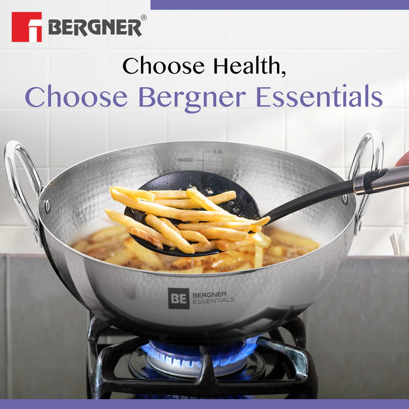 BE Essentials Hammered 1.3L Kadai - Gas Stove Compatible