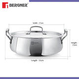 Bergner BGIN-6297  BIRYANI HANDI  24cm - 4L, Max - 4.4L