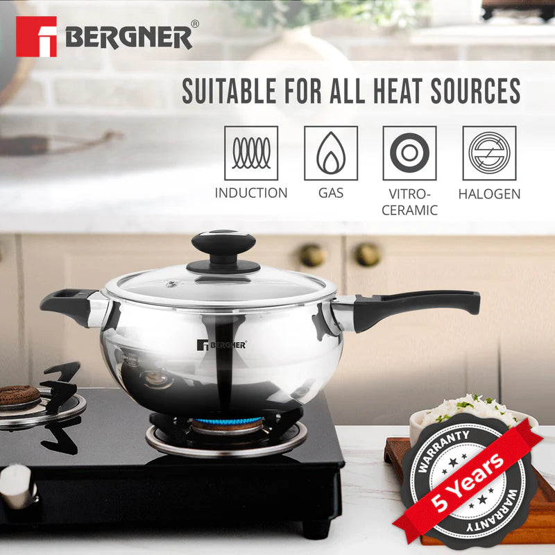 Trimax ORB Tri-Ply Stainless Steel Outer Lid 3Ltr Pressure Cooker