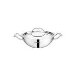 Argent Junior Chef Tri-Ply Stainless Steel Kadai with Stainless Steel Lid - Induction Bottom 16cm BGIN-6908
