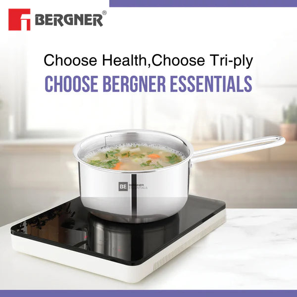 Bergner Essentials Tri-Ply Stainless Steel Teapan / Milk Pan - Full Induction Bottom 18cm (2 L) - BGIN-7319