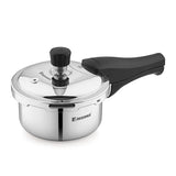 Tri-Max Junior Tri-Ply Stainless Steel 1 Litre Outer Lid Mini Pressure Cooker - Induction Bottom and Gas Stove Ready  BGIN-7860